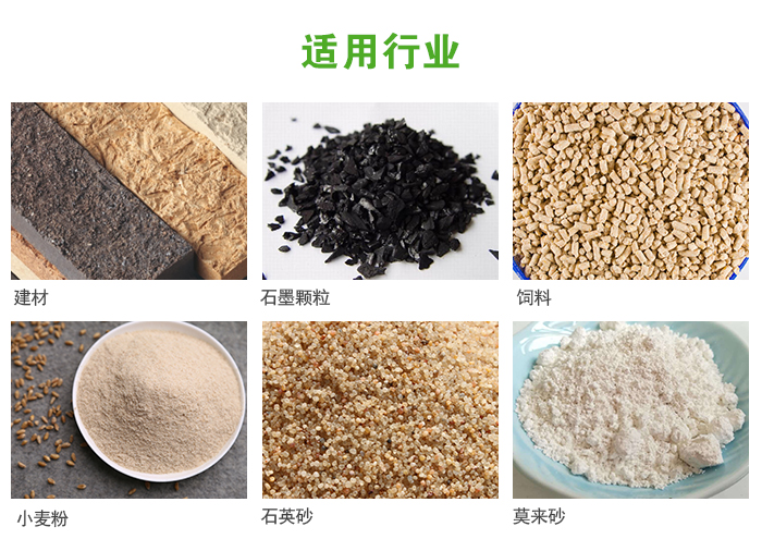 高頻振動篩主要用于化工，建材，石墨顆粒，飼料，小麥粉，石英砂，豆漿，果汁等各種物料的干法、濕法篩分、分級、脫水，過濾。